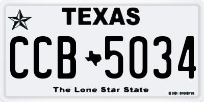 TX license plate CCB5034