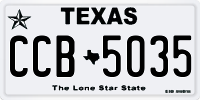 TX license plate CCB5035