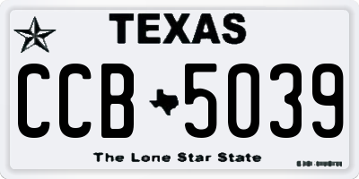 TX license plate CCB5039