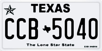 TX license plate CCB5040