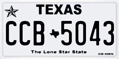 TX license plate CCB5043