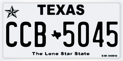 TX license plate CCB5045