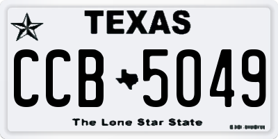 TX license plate CCB5049