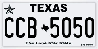 TX license plate CCB5050