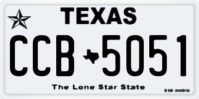 TX license plate CCB5051