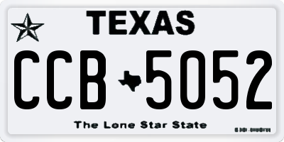 TX license plate CCB5052