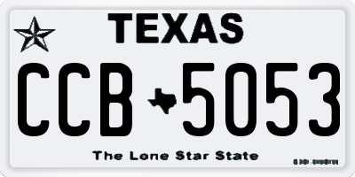 TX license plate CCB5053