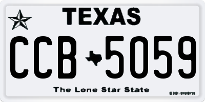 TX license plate CCB5059