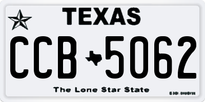 TX license plate CCB5062