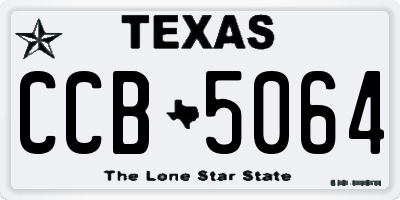 TX license plate CCB5064