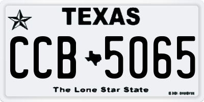 TX license plate CCB5065