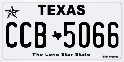 TX license plate CCB5066