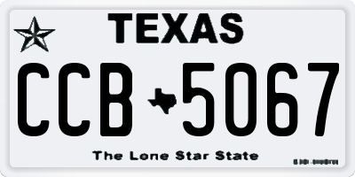 TX license plate CCB5067
