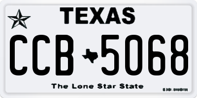 TX license plate CCB5068