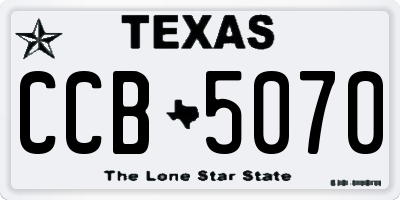 TX license plate CCB5070
