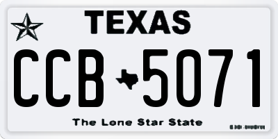 TX license plate CCB5071
