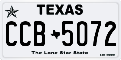TX license plate CCB5072