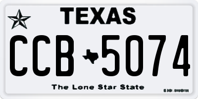TX license plate CCB5074
