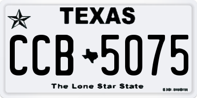 TX license plate CCB5075