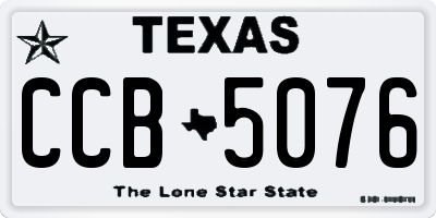 TX license plate CCB5076