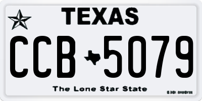 TX license plate CCB5079