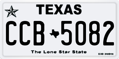 TX license plate CCB5082