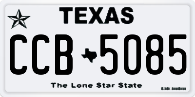 TX license plate CCB5085