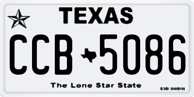 TX license plate CCB5086