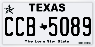 TX license plate CCB5089