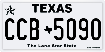 TX license plate CCB5090