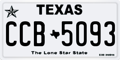 TX license plate CCB5093