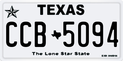 TX license plate CCB5094