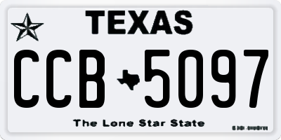 TX license plate CCB5097