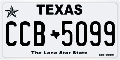 TX license plate CCB5099
