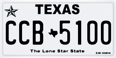 TX license plate CCB5100