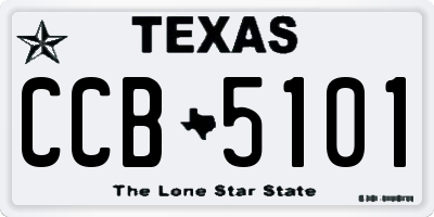 TX license plate CCB5101