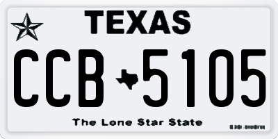 TX license plate CCB5105