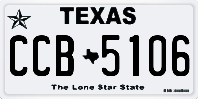 TX license plate CCB5106