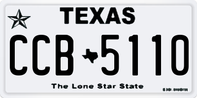 TX license plate CCB5110