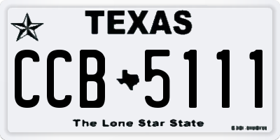 TX license plate CCB5111
