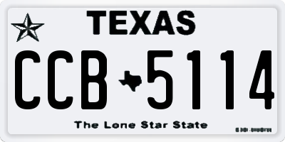 TX license plate CCB5114