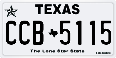 TX license plate CCB5115