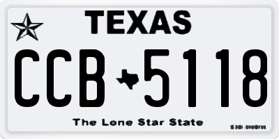 TX license plate CCB5118