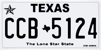 TX license plate CCB5124
