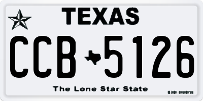 TX license plate CCB5126