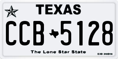 TX license plate CCB5128