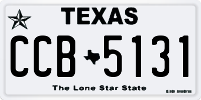 TX license plate CCB5131
