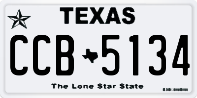 TX license plate CCB5134