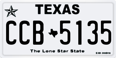 TX license plate CCB5135