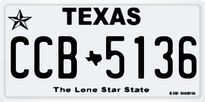 TX license plate CCB5136